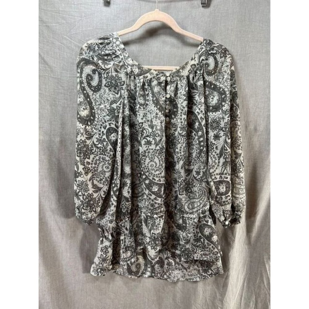 APT 9‎ Shirt Women Extra Large Black Long Sleeve Pullover Blouse Ladies.